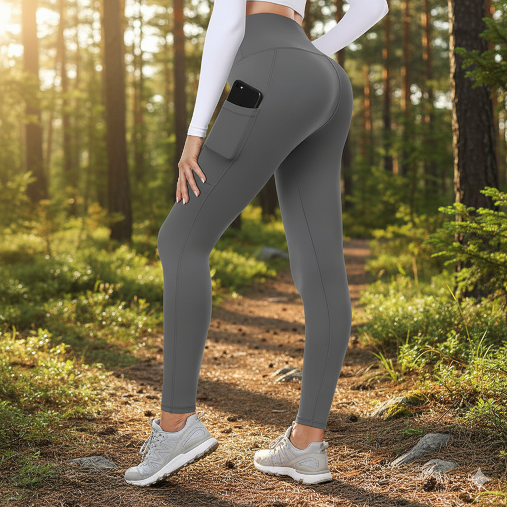 Legging femme taille haute sans couture multi-poches pour yoga et fitness Chaleur Polaire Garantie, Même Zéro Degré.