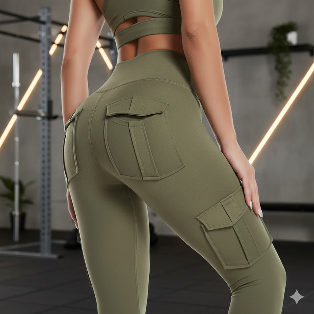 Legging de Yoga Femme Multi-Poches – Haute performance & style urbain